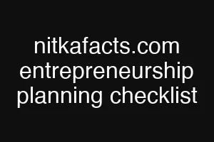 nitkafacts.com entrepreneurship planning checklist